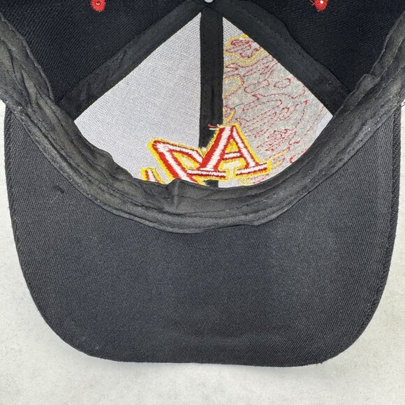 Arizona Themed Black Hat Red Embroidered Adjustable Strap Baseball Cap NEW - Picture 8 of 9